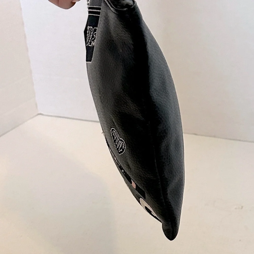 NUDESTIX Black Makeup Bag with Fun Graphics NWT